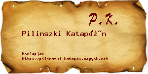 Pilinszki Katapán névjegykártya